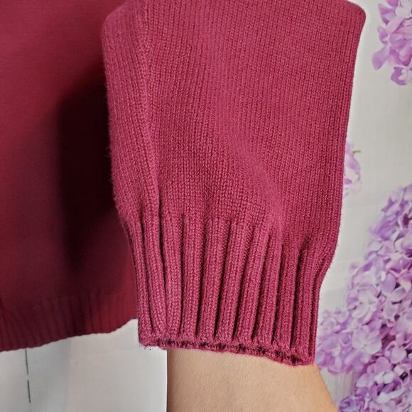 Chaps Button-Mock Heavyweight Knit Sweater L - Picture 9 of 10